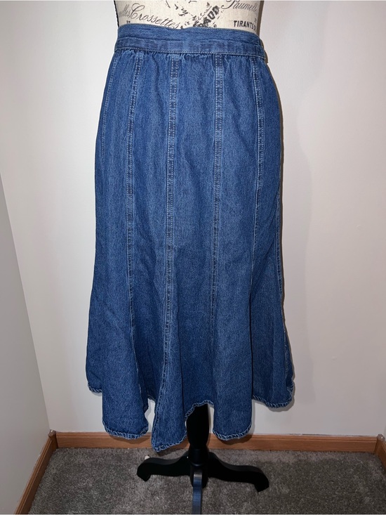 Studio West Dresses & Skirts - Studio West Denim Paneled Midi Skirt Medium Comfort Stretch Casual Boho